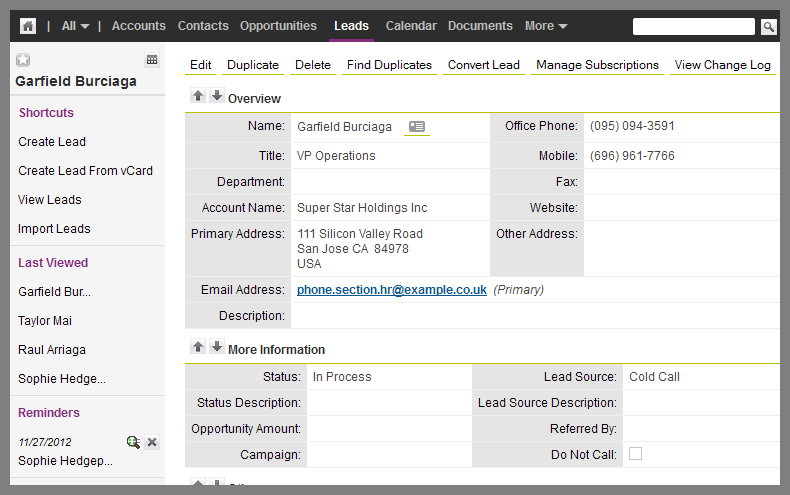 Database-telemarketing